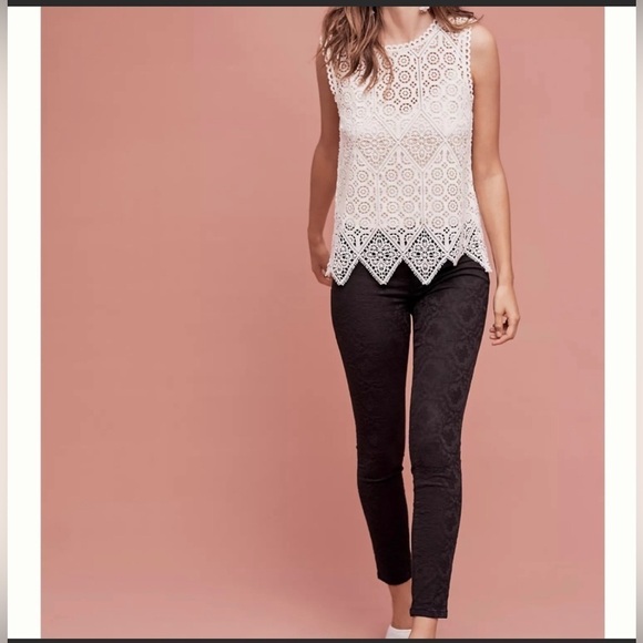 Anthropologie Pilcro Letterpress Serif Jacquard size 32 Black - Picture 3 of 9